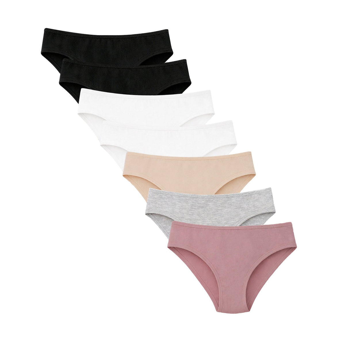 Bikini de algodón paquete de 7, multicolor, foto del paquete