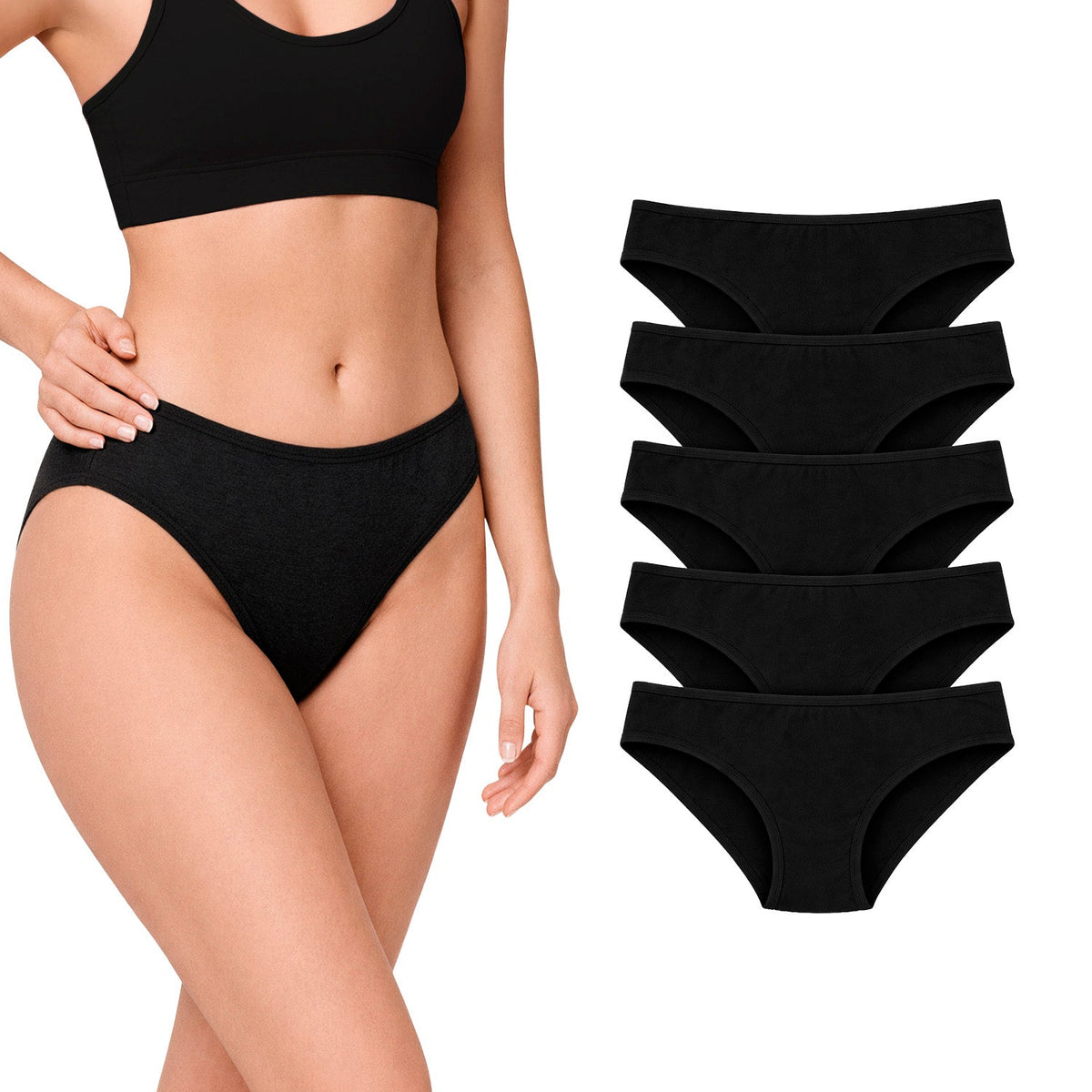 Bikini de algodón paquete de 5, foto del paquete