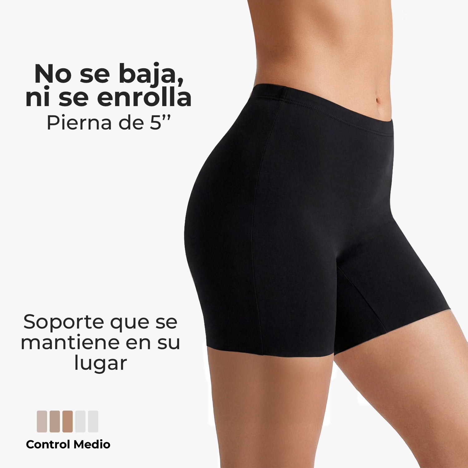 Biker de control microfibra BODYcontrol 2414, Nude/Negro, vista 3