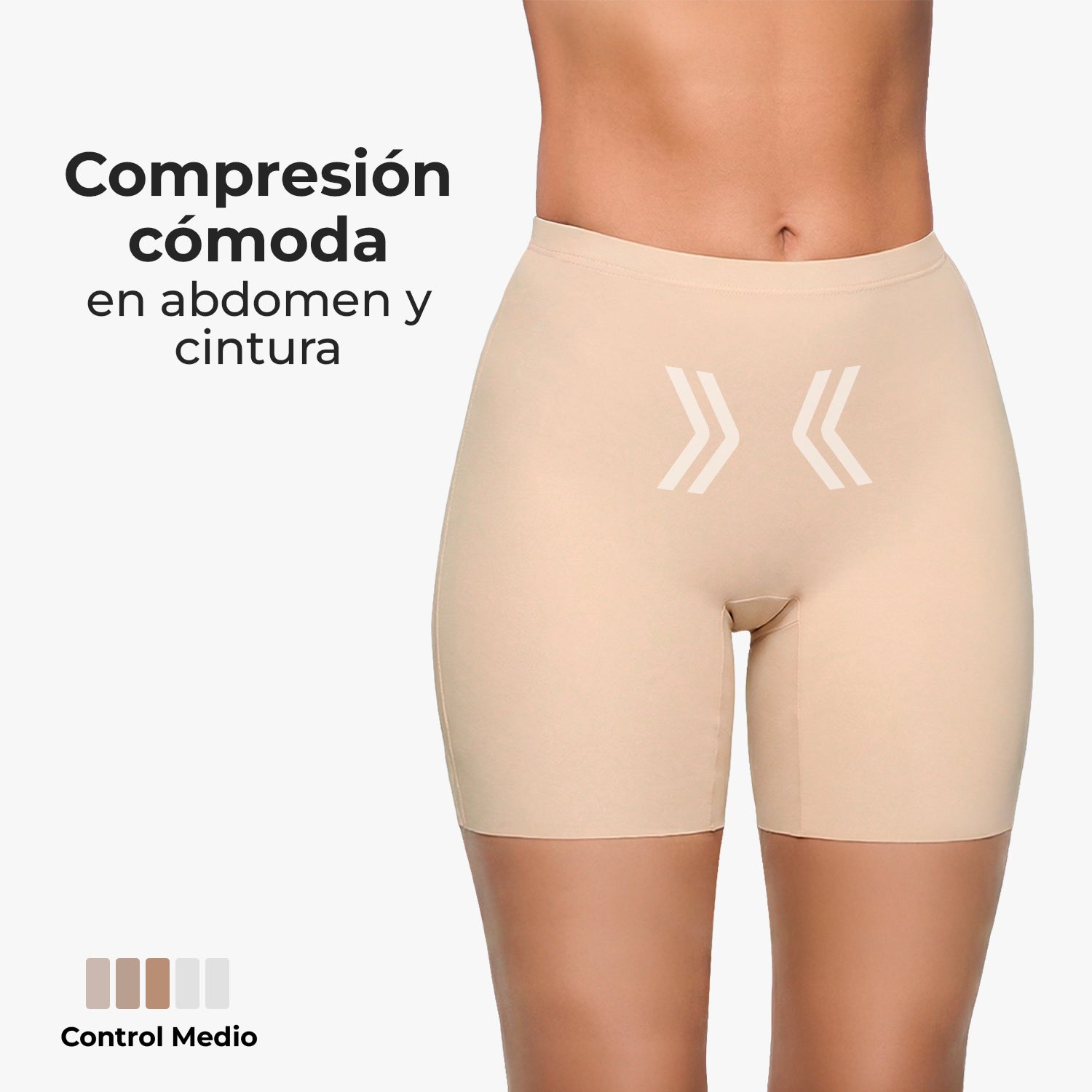Biker de control microfibra BODYcontrol 2414, Nude/Macchiato, vista 2