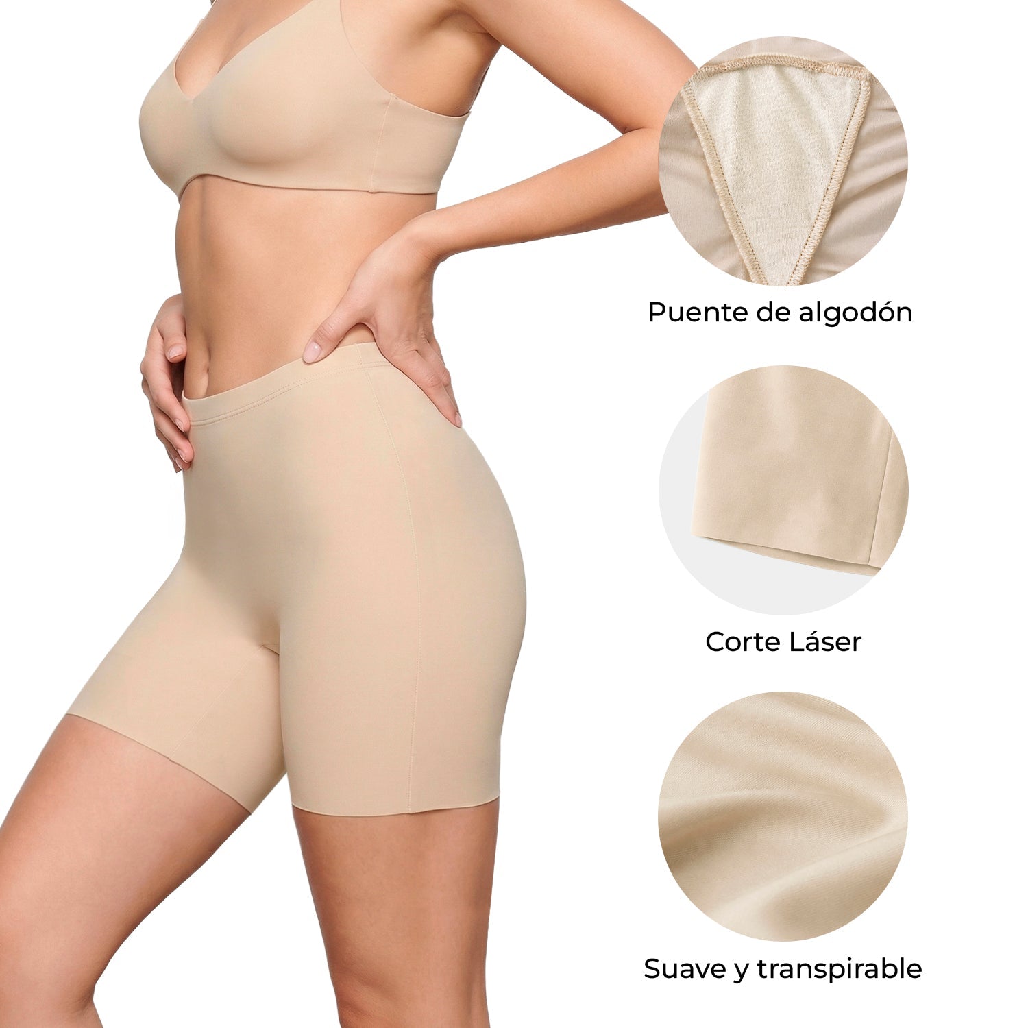 Biker de control microfibra BODYcontrol 2414, Nude/Macchiato, vista 5