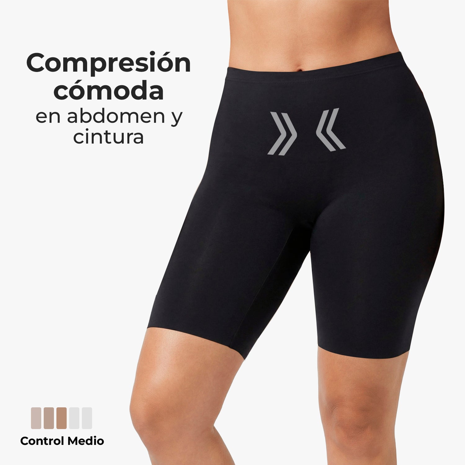 Biker de control microfibra BODYcontrol 2415, Nude/Negro, vista 2