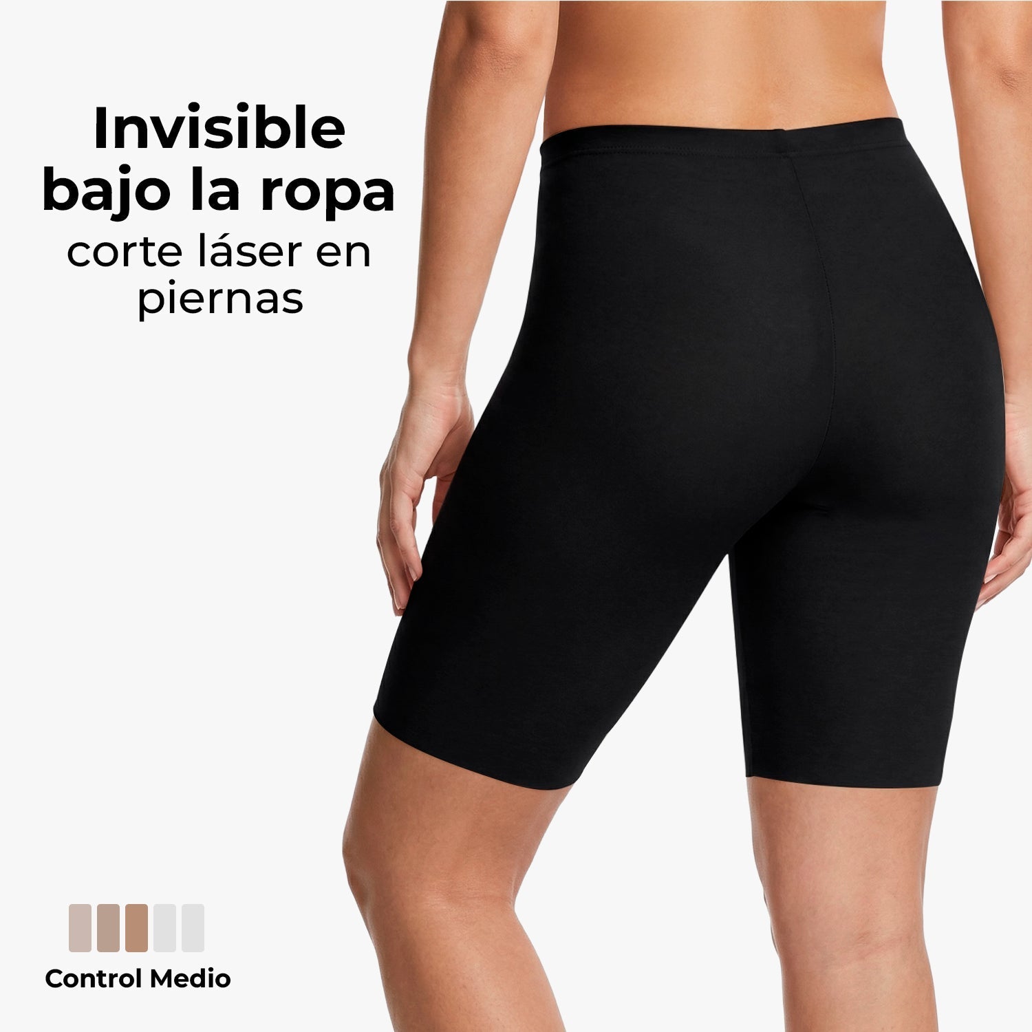 Biker de control microfibra BODYcontrol 2415, Nude/Negro, vista 4