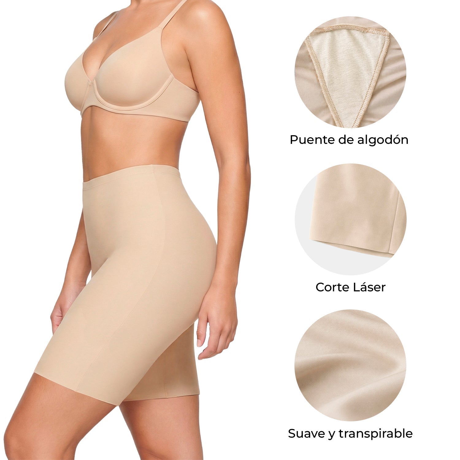 Biker de control microfibra BODYcontrol 2415, Nude/Macchiato, vista 5