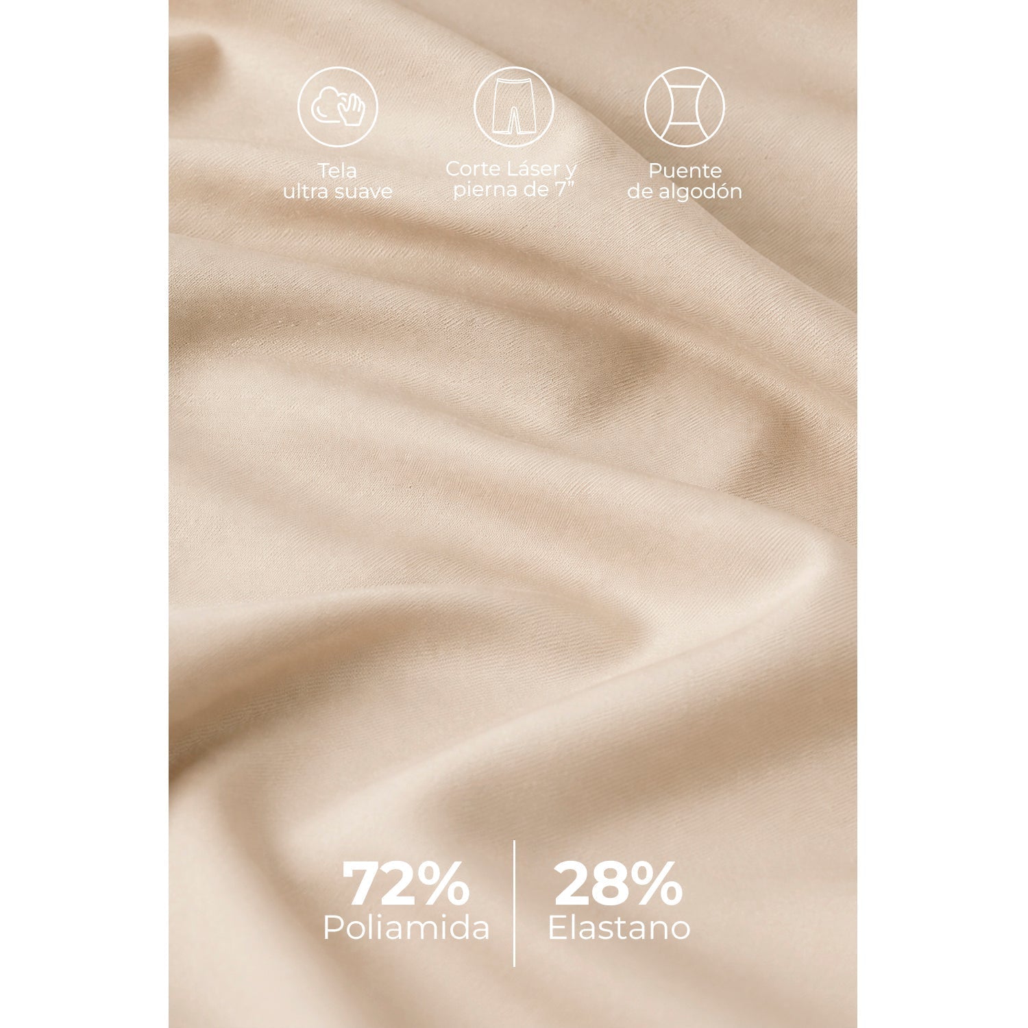 Biker de control microfibra BODYcontrol 2415, Nude/Macchiato, vista 6