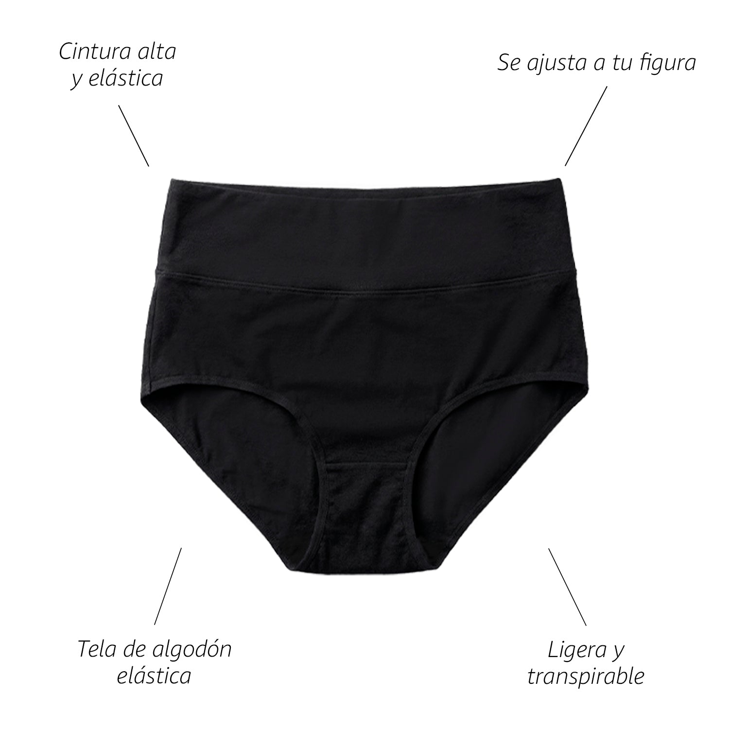 Set Hipster Cintura Alta BODYcontrol 2913 - Nude Gris Rosa Avellana Negro