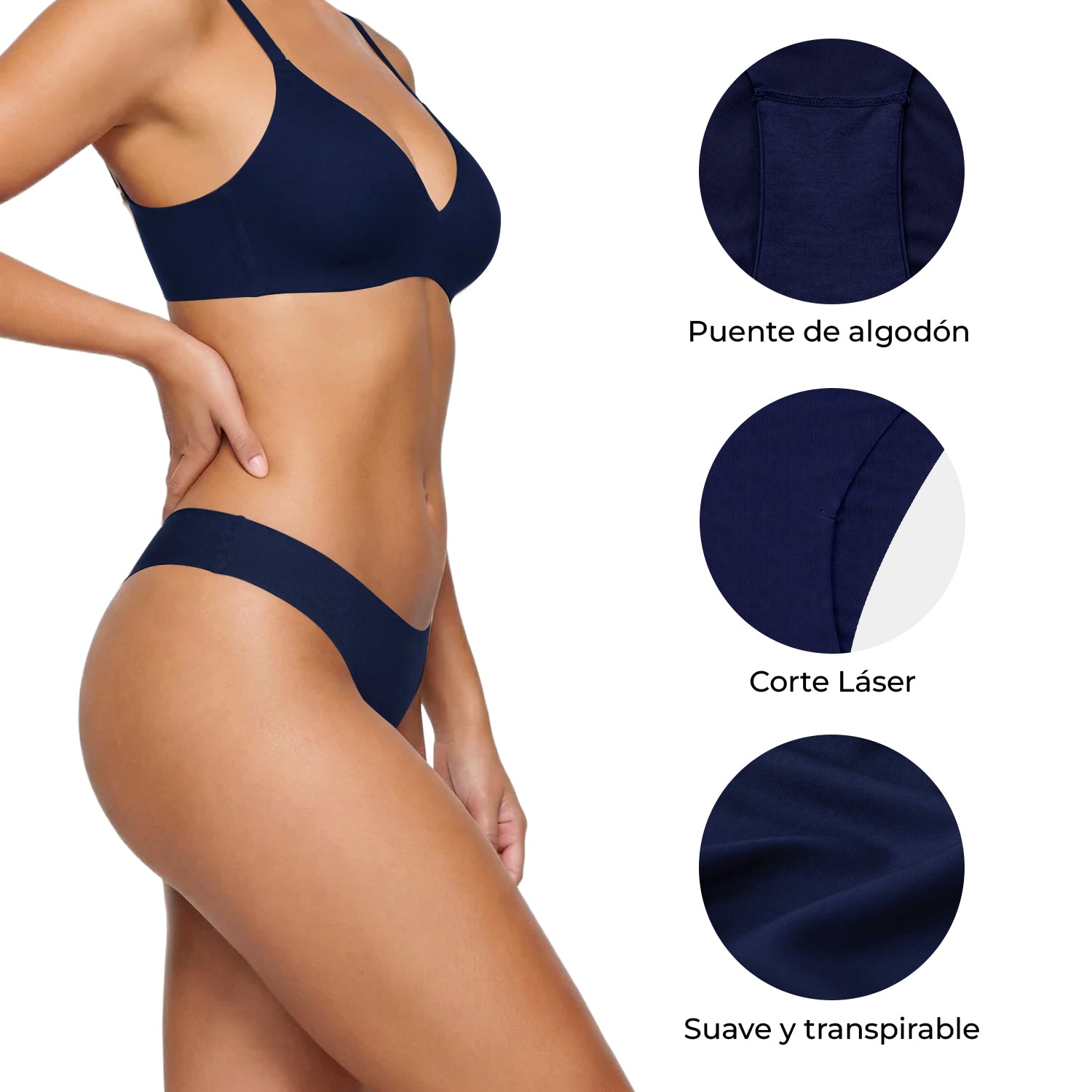 Tanga microfibra BODYcontrol pack 5, multicolor 2, vista 5