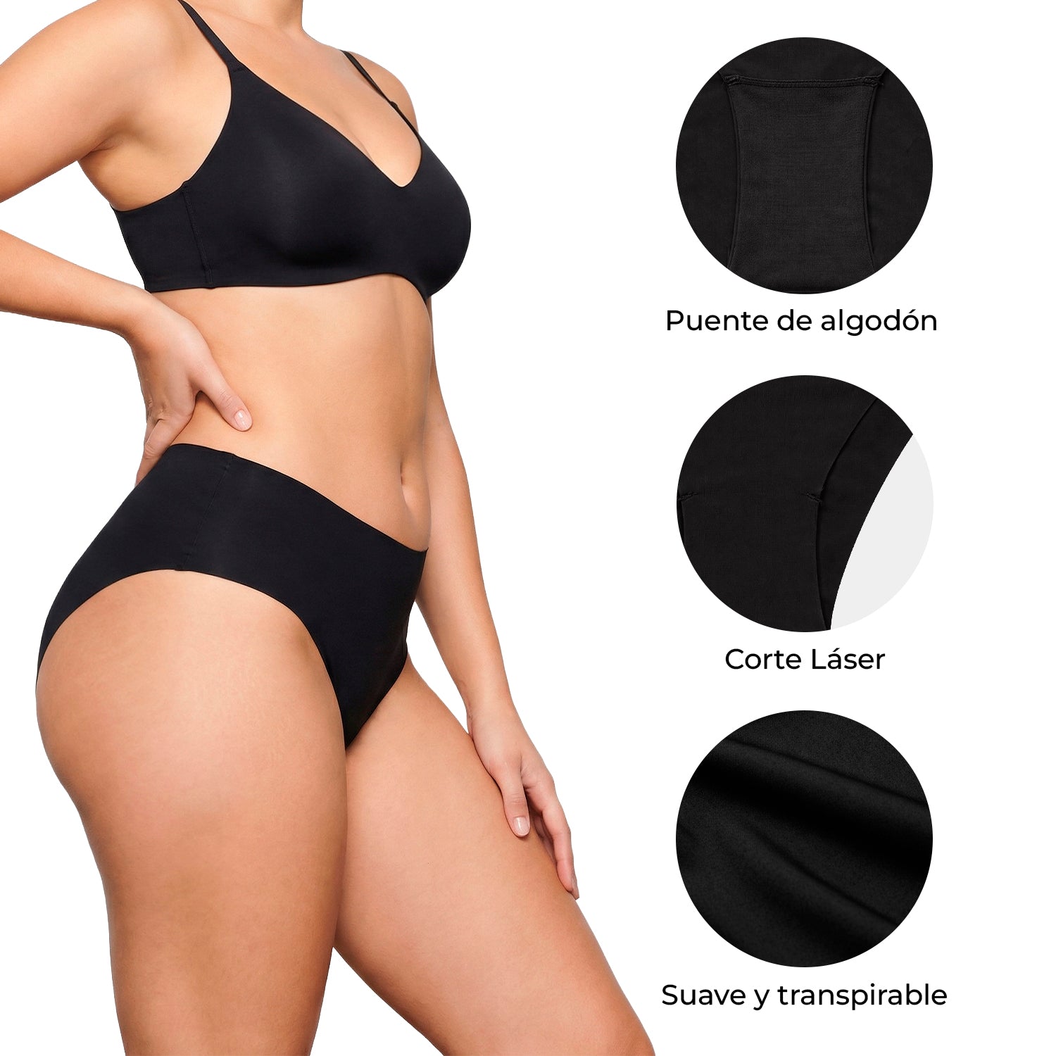 Panty microfibra BODYcontrol pack 5, multicolor 1, vista 5