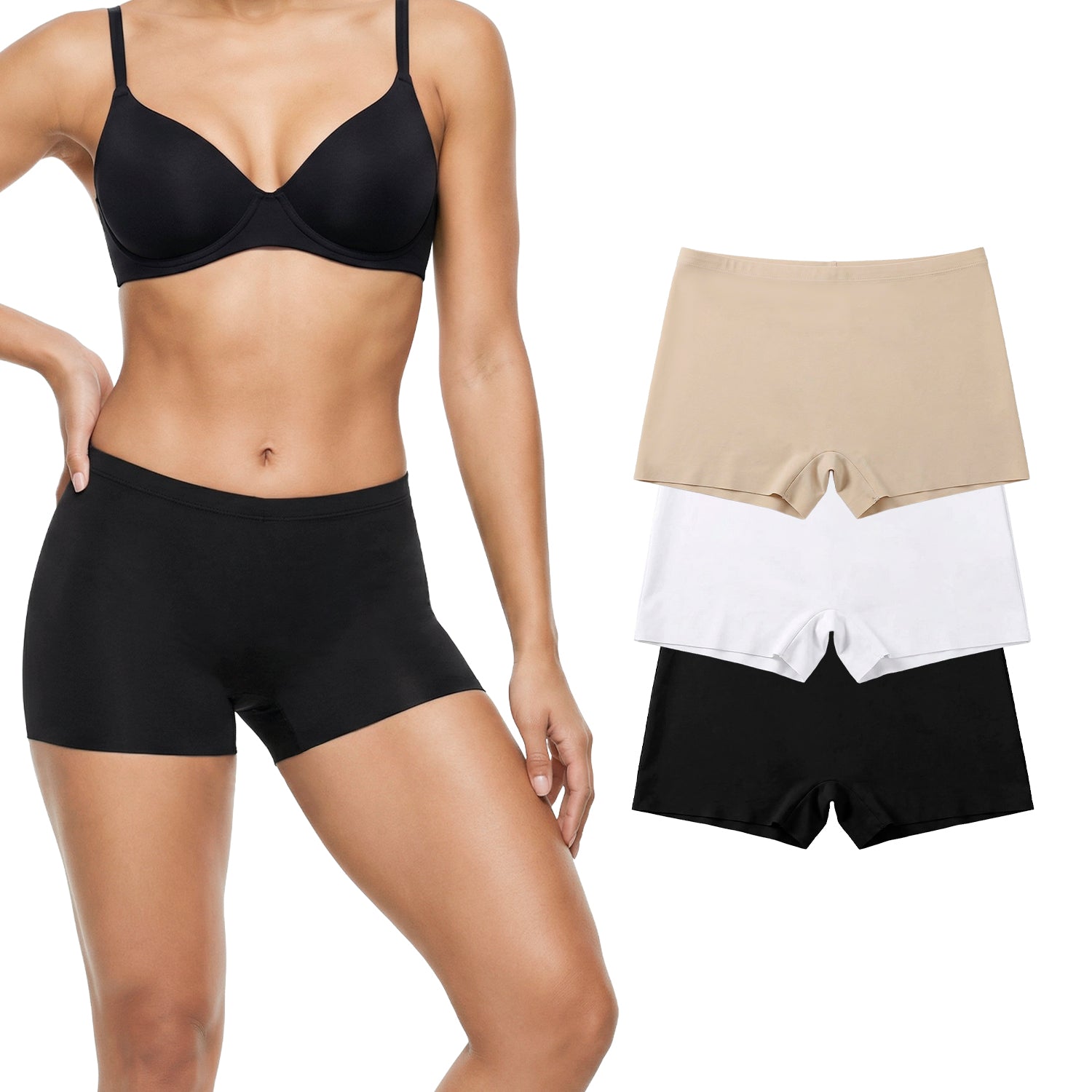 Boyshort microfibra BODYcontrol pack 3, multicolor 1