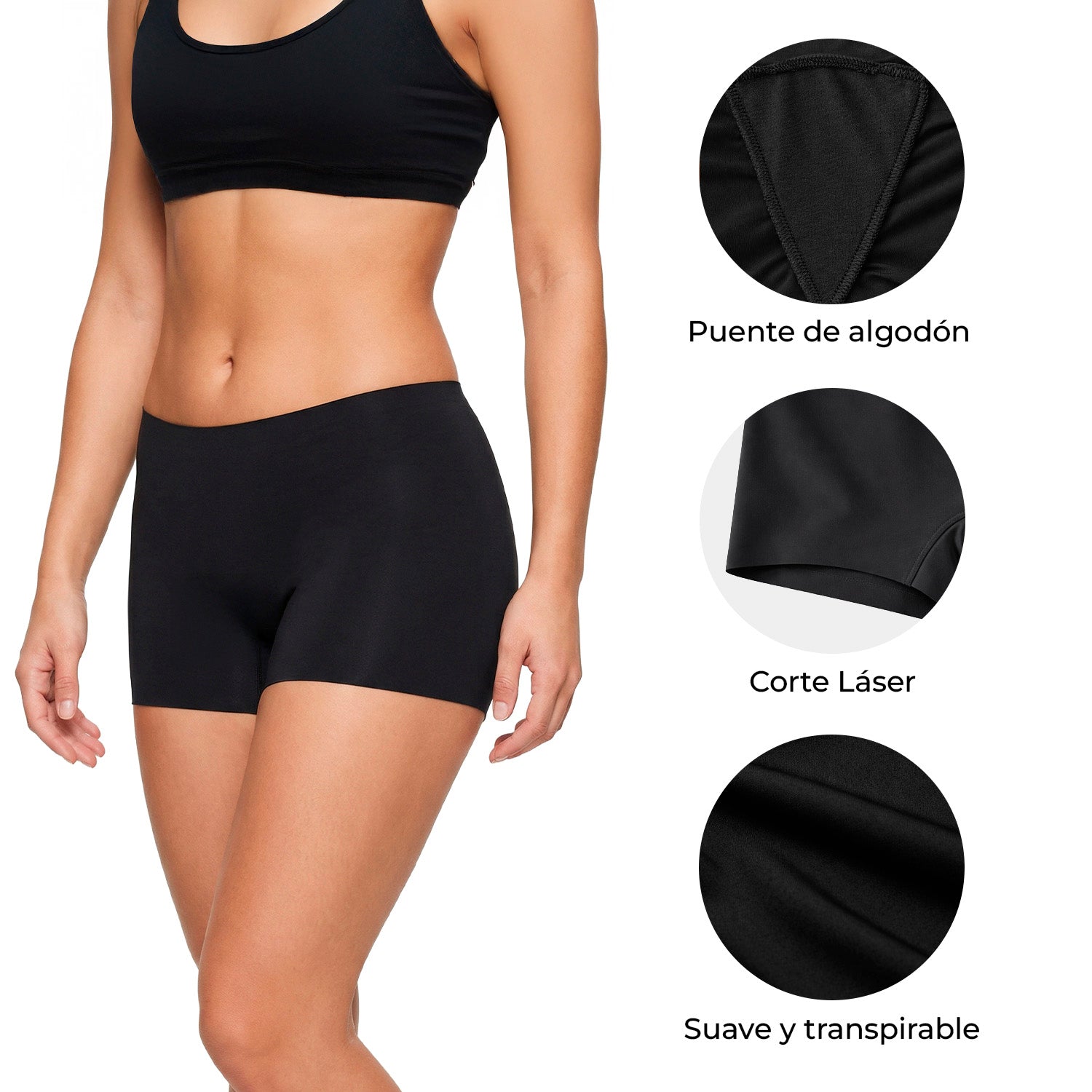Boyshort microfibra BODYcontrol pack 3, multicolor 1, vista 5