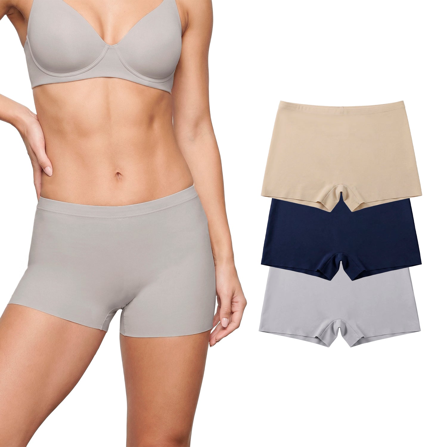 Boyshort microfibra BODYcontrol pack 3, multicolor 2