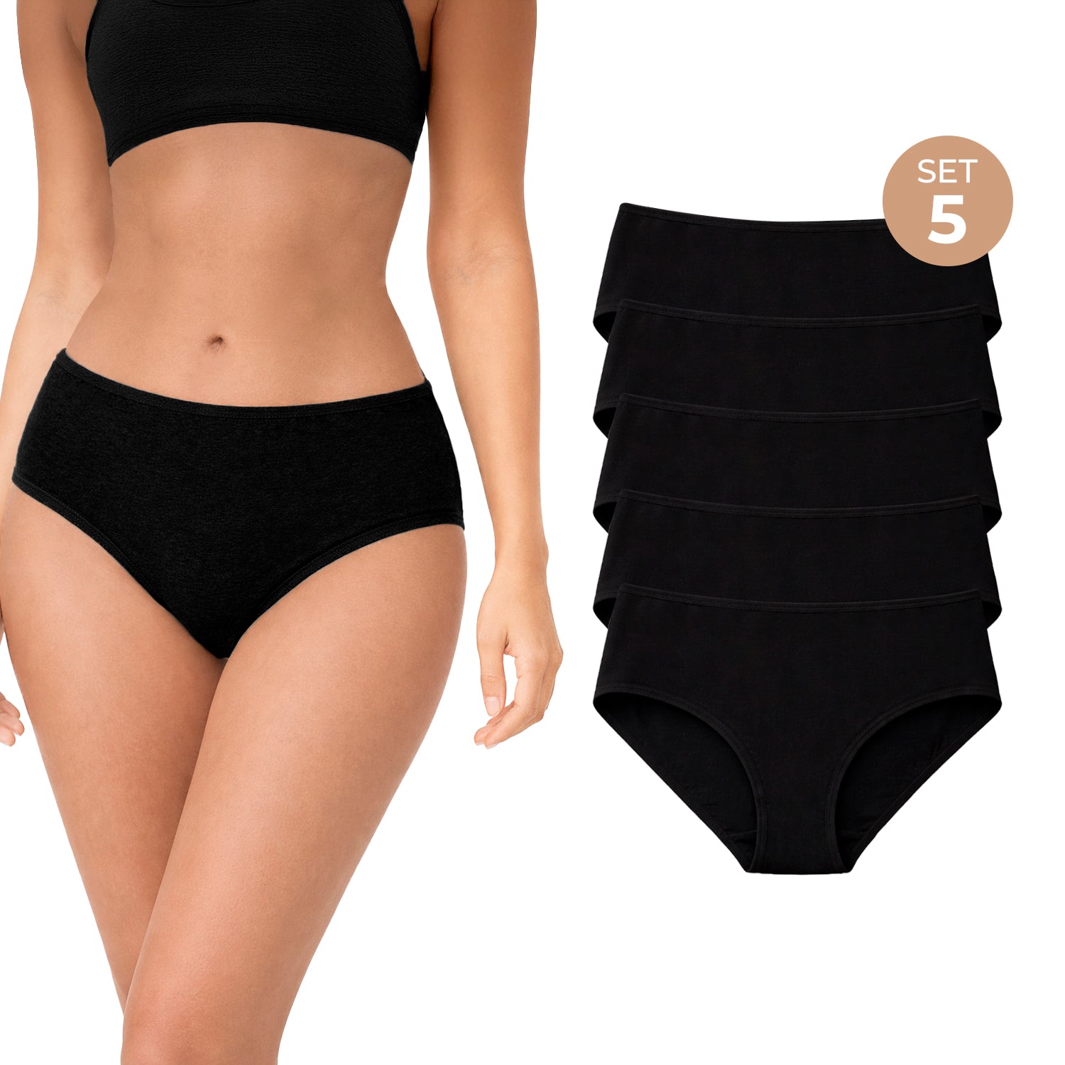 Set Panties Pack 5 Negro 2985
