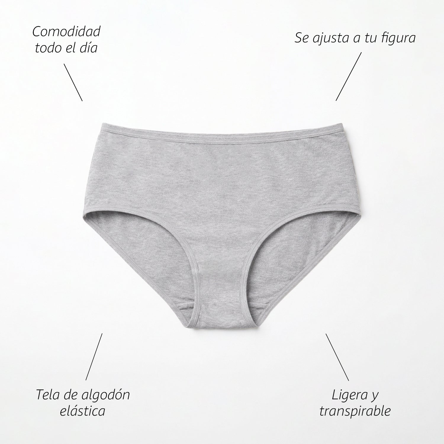 Set Panties 2985 - Gris Negro Nude pack 6