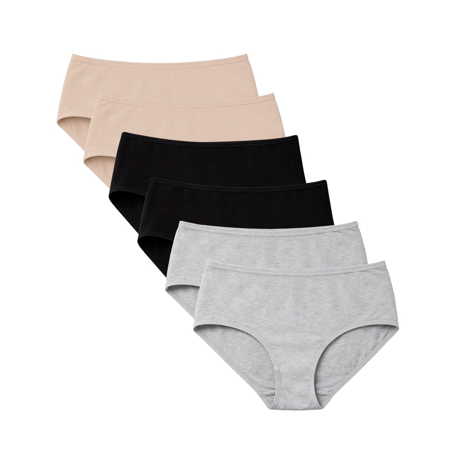 Set Panties 2985 - Gris Negro Nude pack 6
