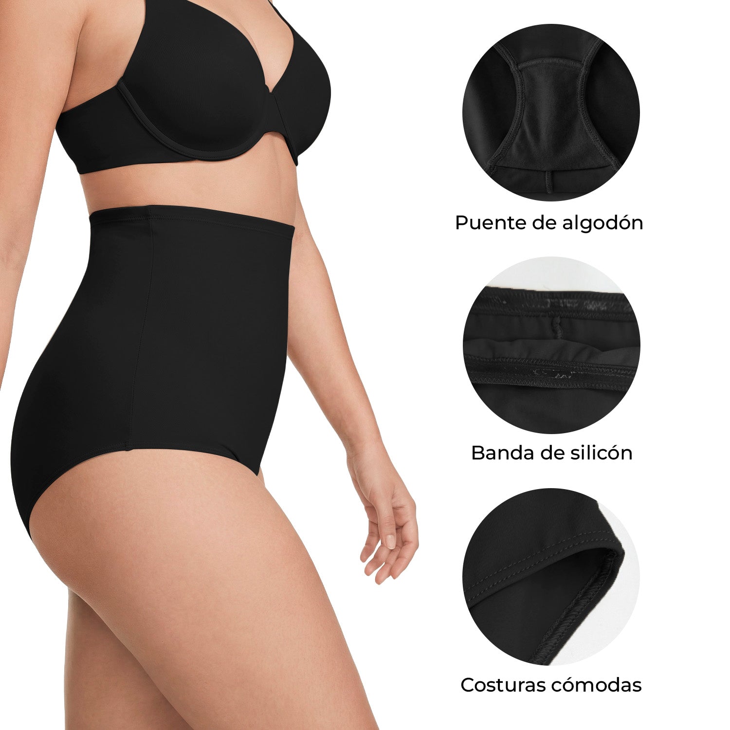 Faja postparto y post cesárea 9months pack 2, negro, vista 5