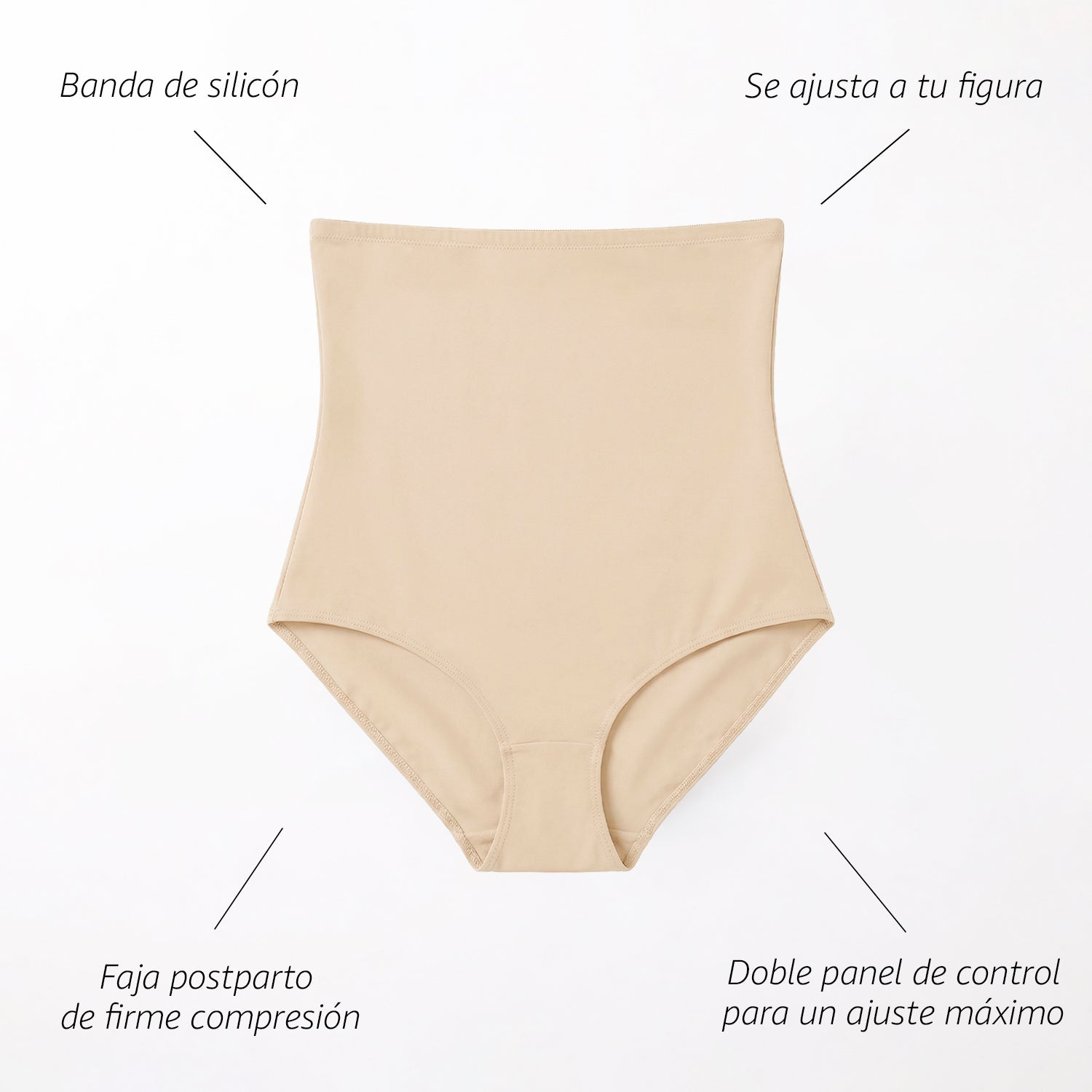Faja postparto y post cesárea 9months pack 2, negra nude, vista 7