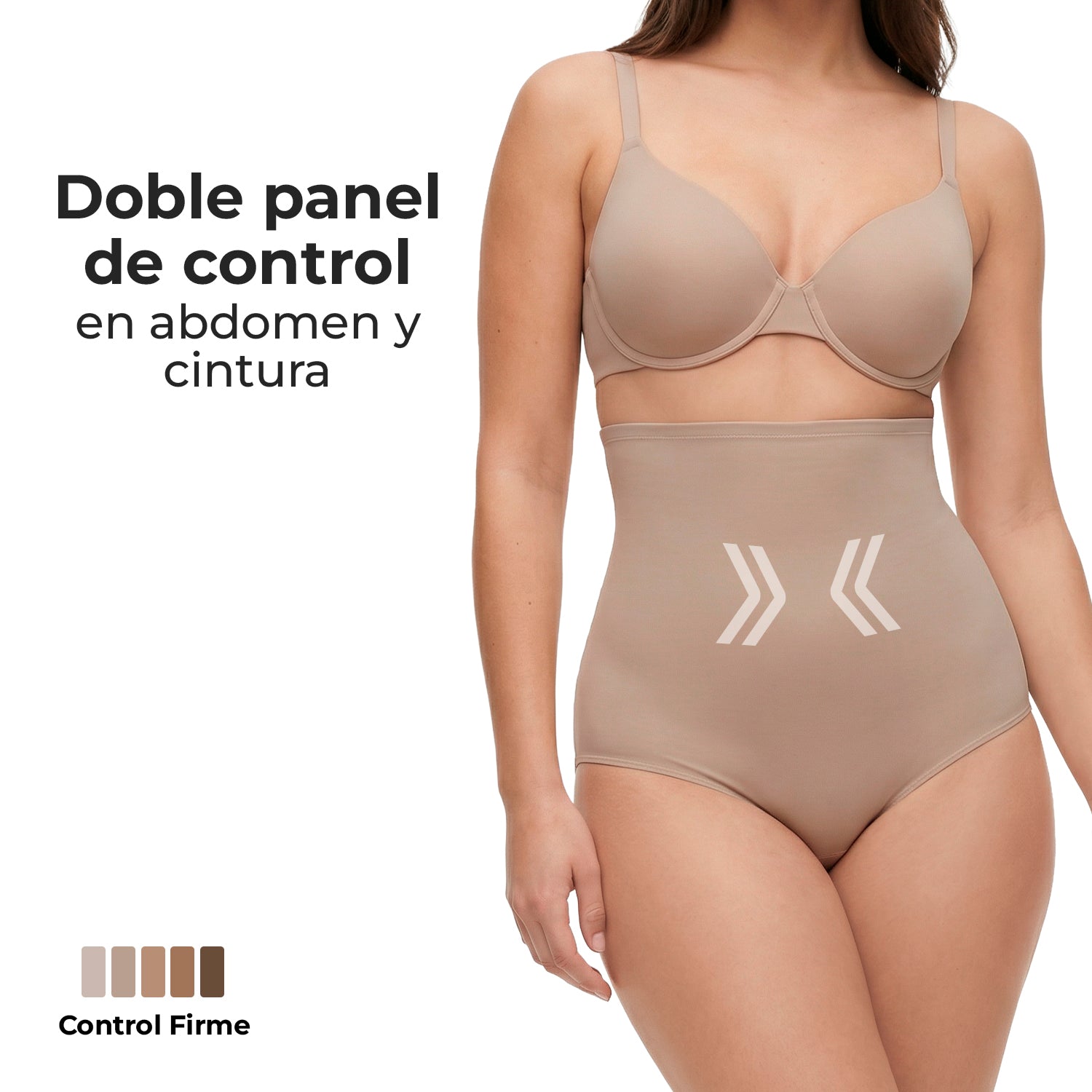 Faja postparto y post cesárea 9months pack 2, nude latte, vista 2