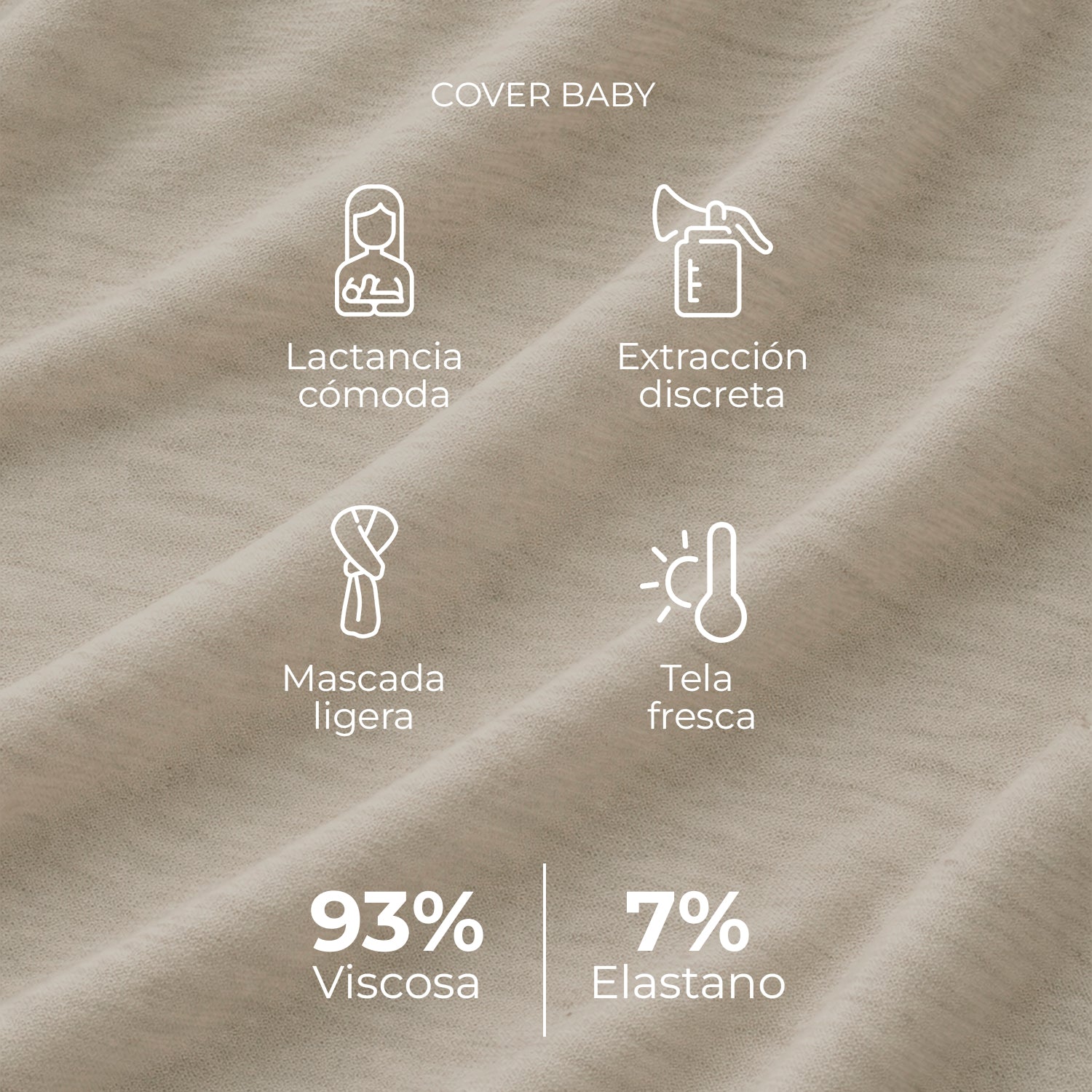 Cubre lactancia manta multiusos 9months, beige, vista 5
