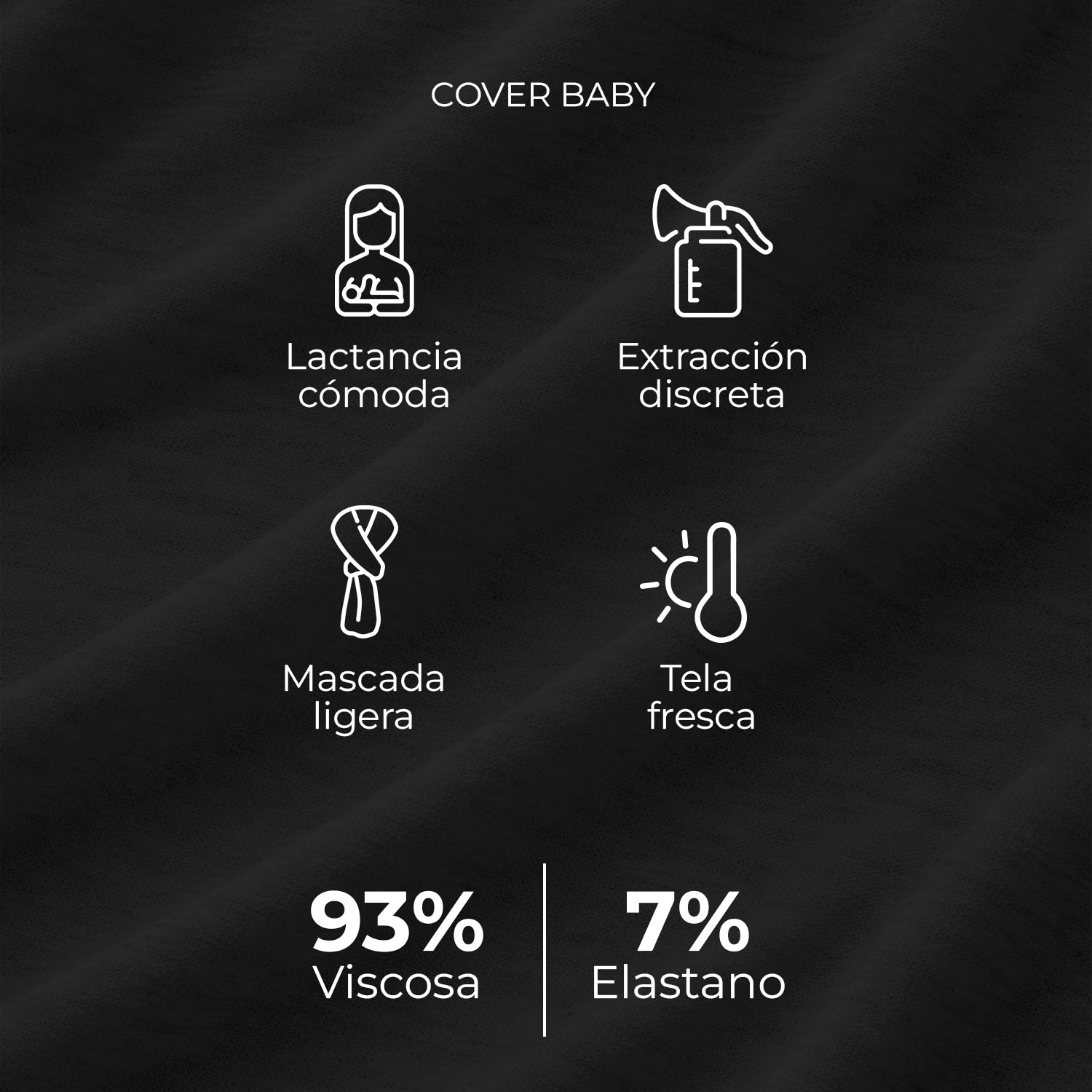 Cubre lactancia manta multiusos 9months, negro, vista 5