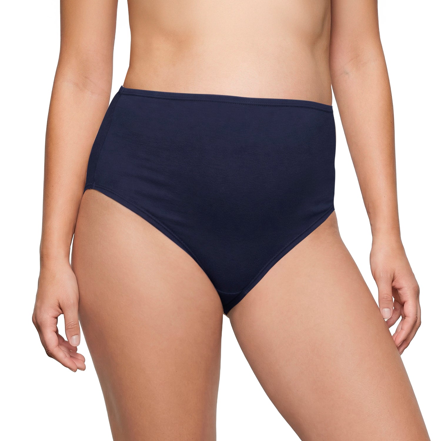 Panty alta de maternidad 9months algodón pack 3, set azul marino y gris, vista 2
