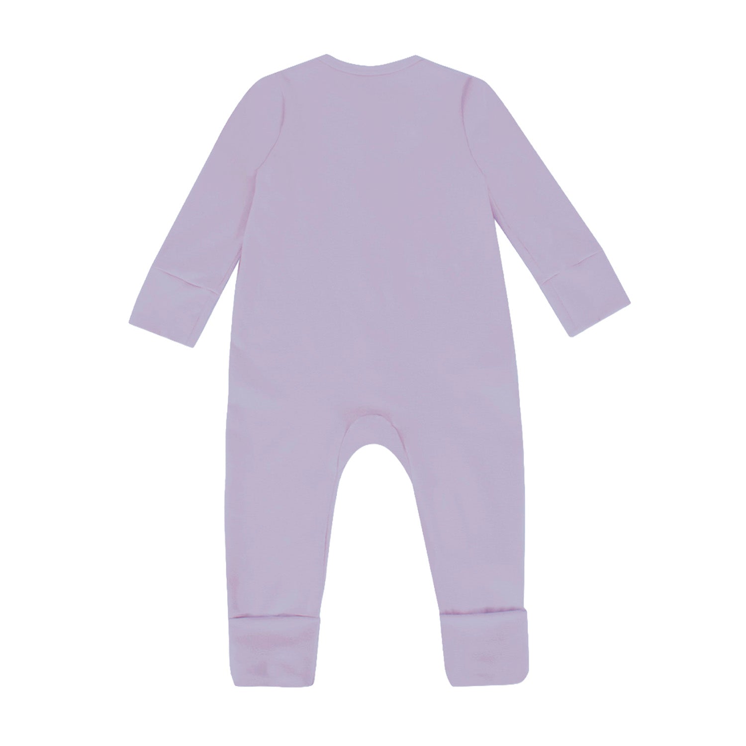 Mameluco de bebé manga larga sin pies con cierre magnético, color orchid petal, vista 2