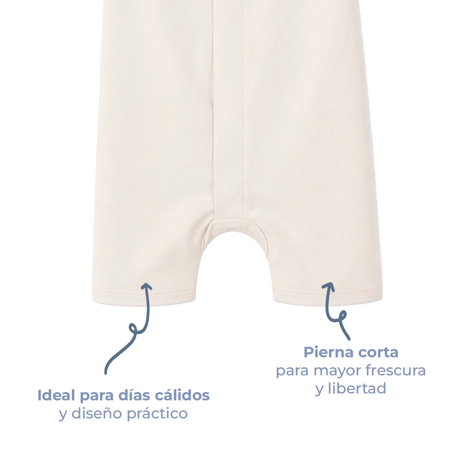 Pañalero de bebé manga corta con cierre magnético, color marfil, vista 5