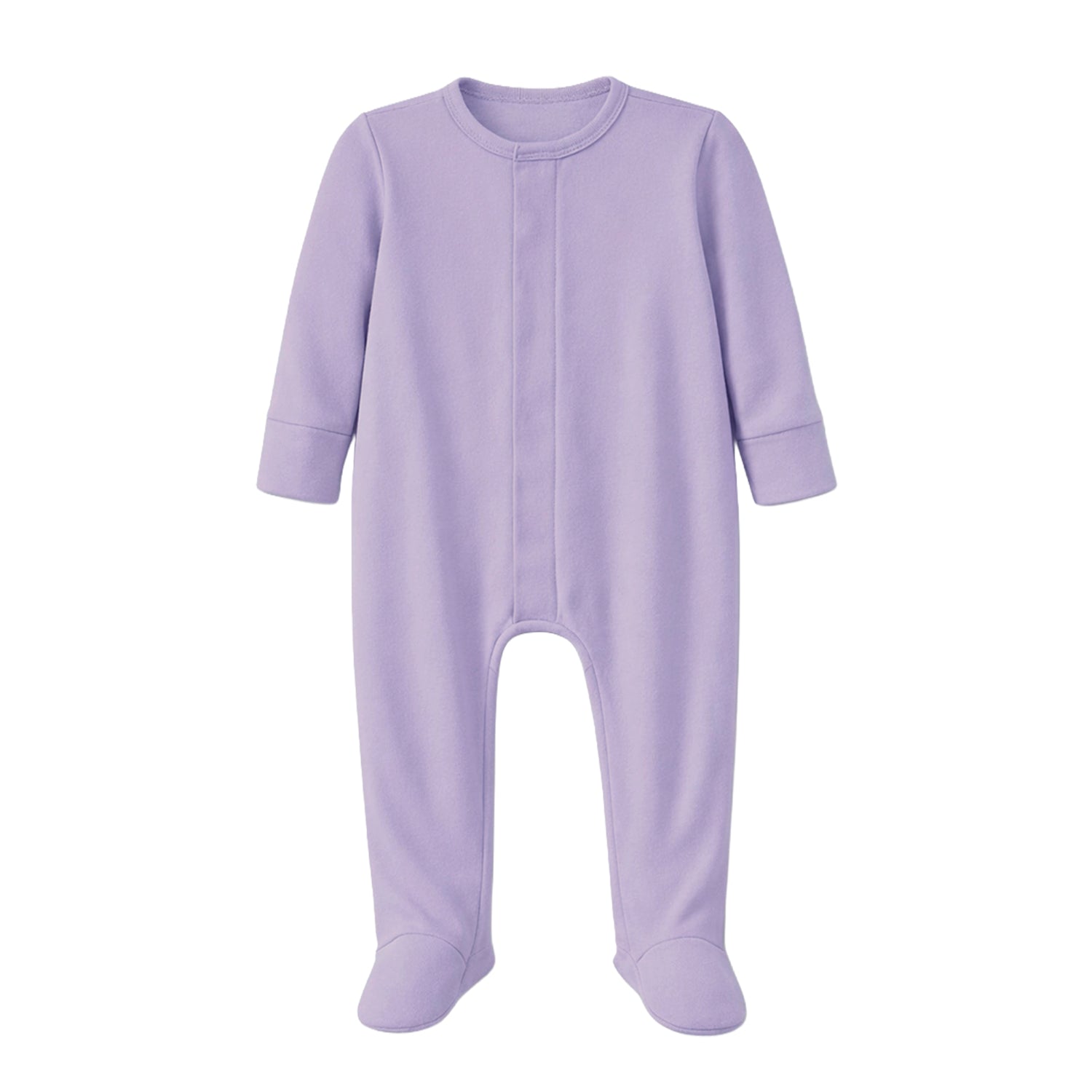 Mameluco de bebé con pies manga larga con cierre magnético, color orchid petal