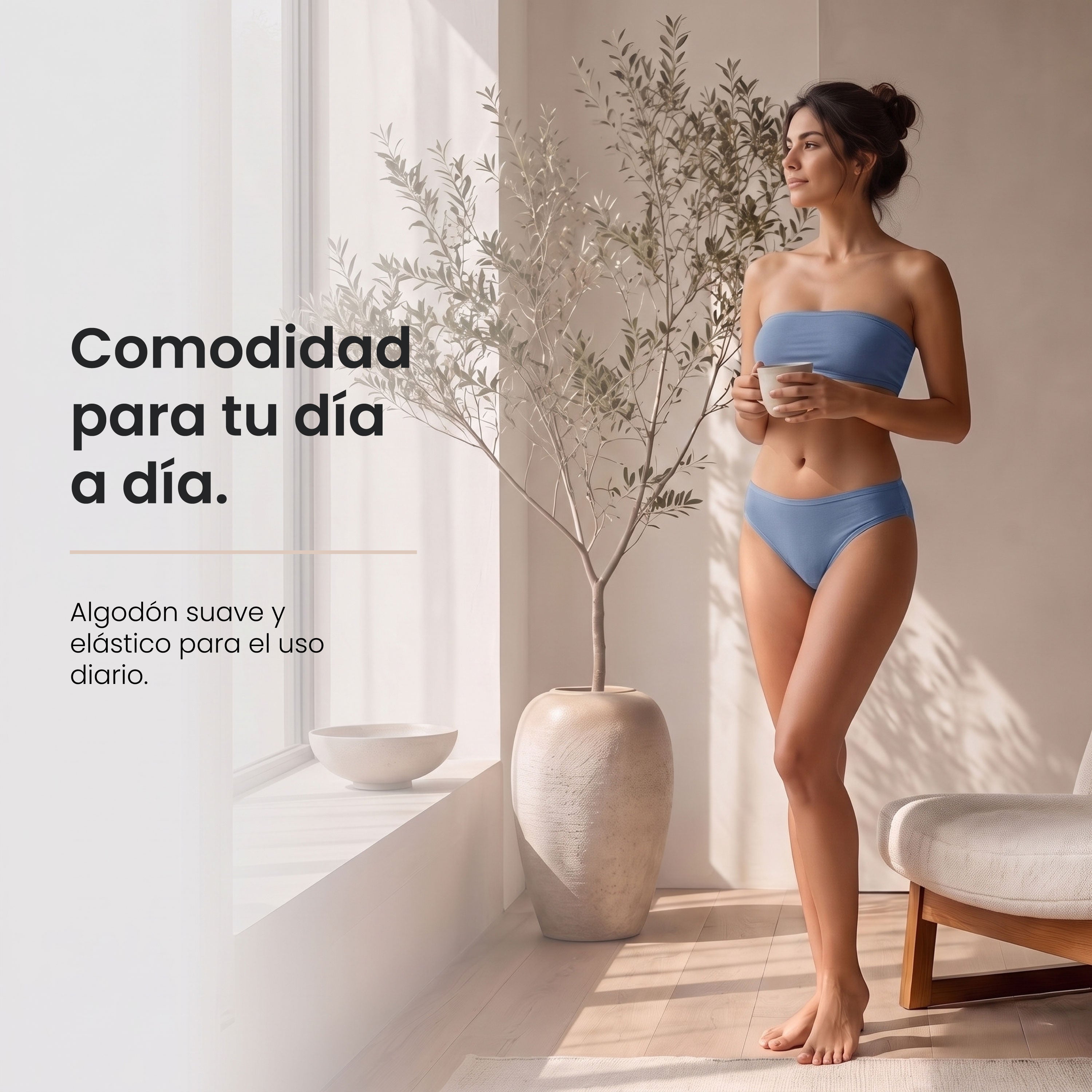 Bikinis mujer BODYcontrol algodón pack 6, multicolor 6 colores, vista 6