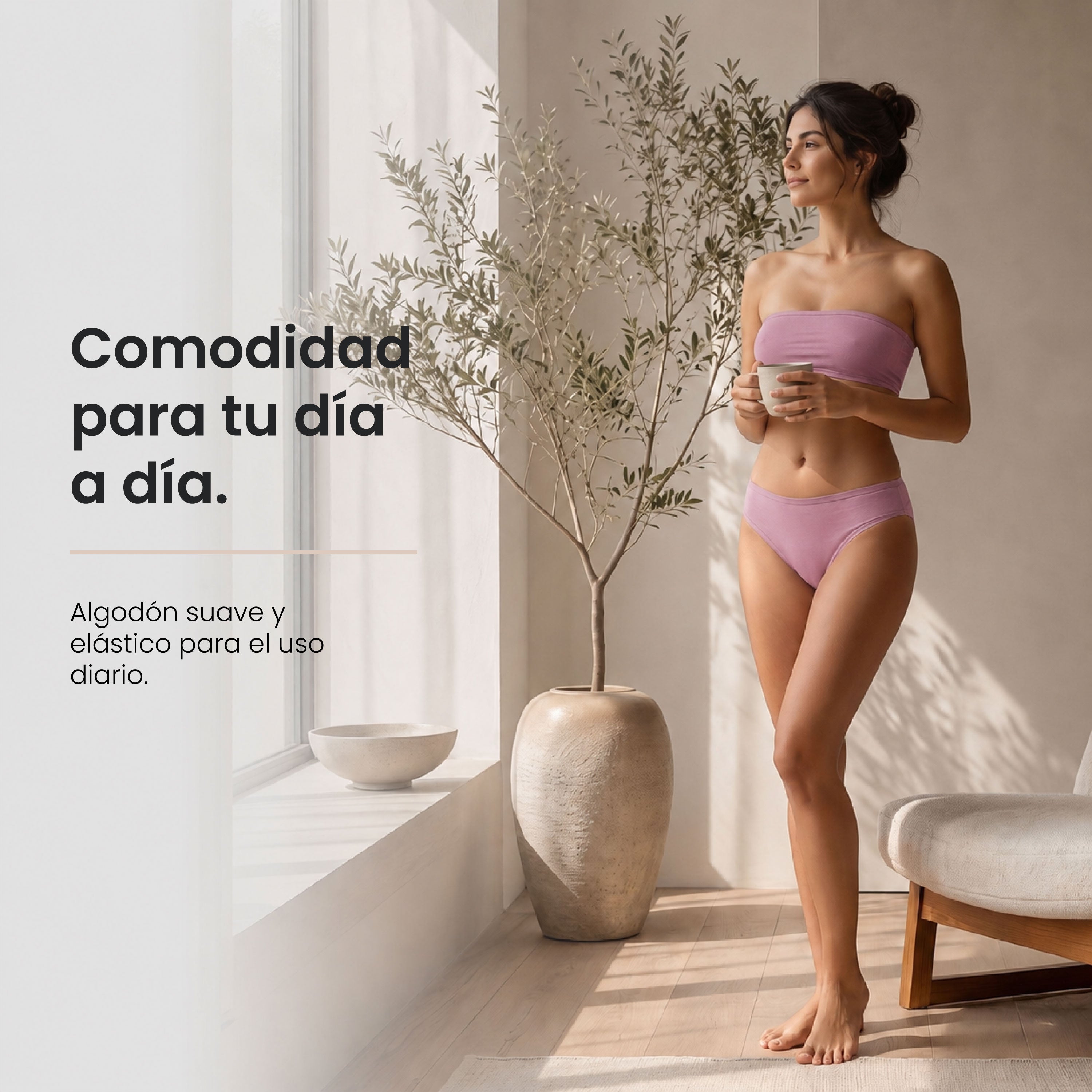 Bikinis mujer BODYcontrol algodón pack 7, multicolor, vista 6