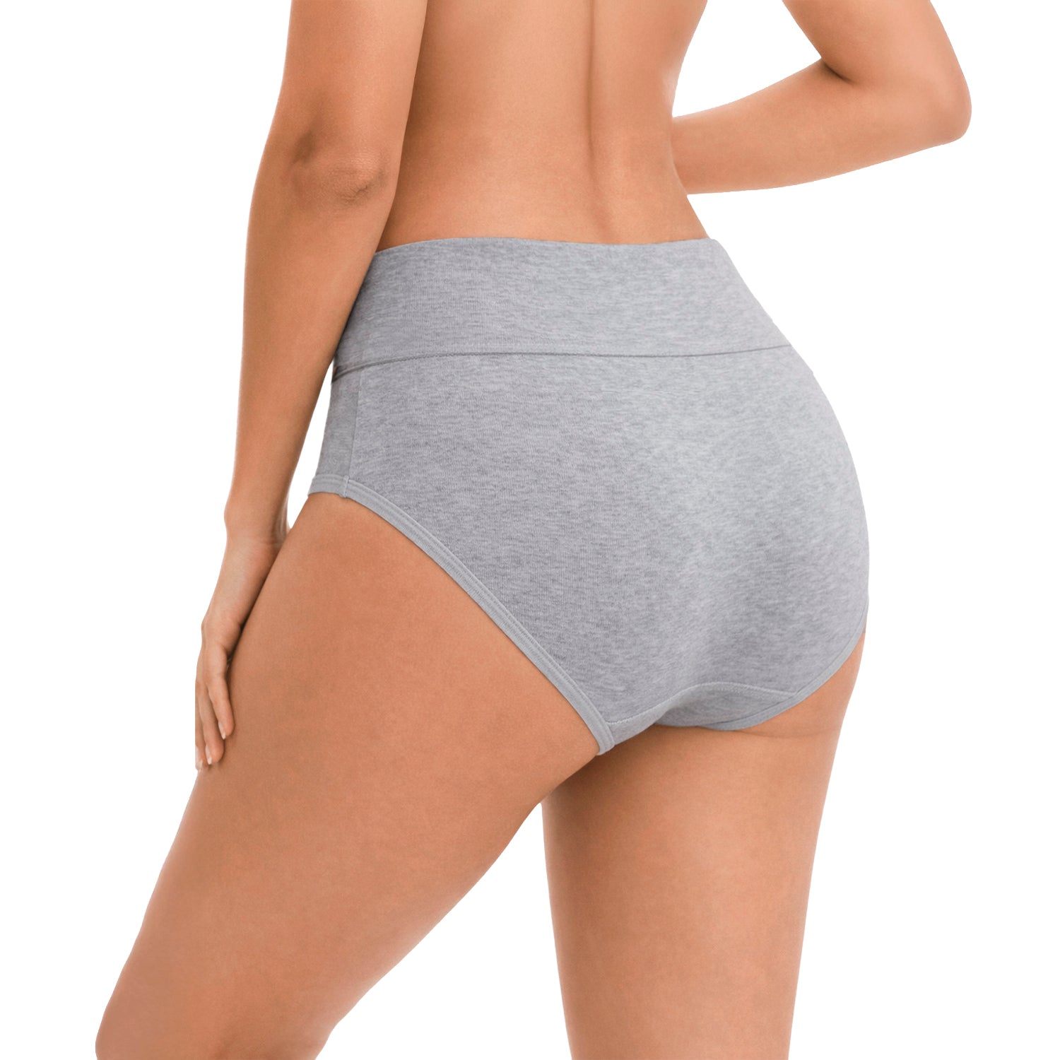 Hipsters cintura alta mujer BODYcontrol algodón pack 5, nude gris marino azul negro, vista 3