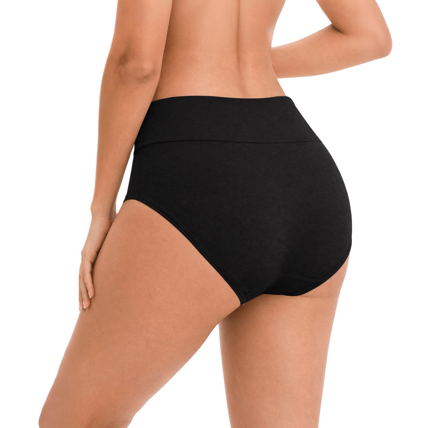 Hipsters cintura alta mujer BODYcontrol algodón pack 5, nude gris rosa avellana negro, vista 3