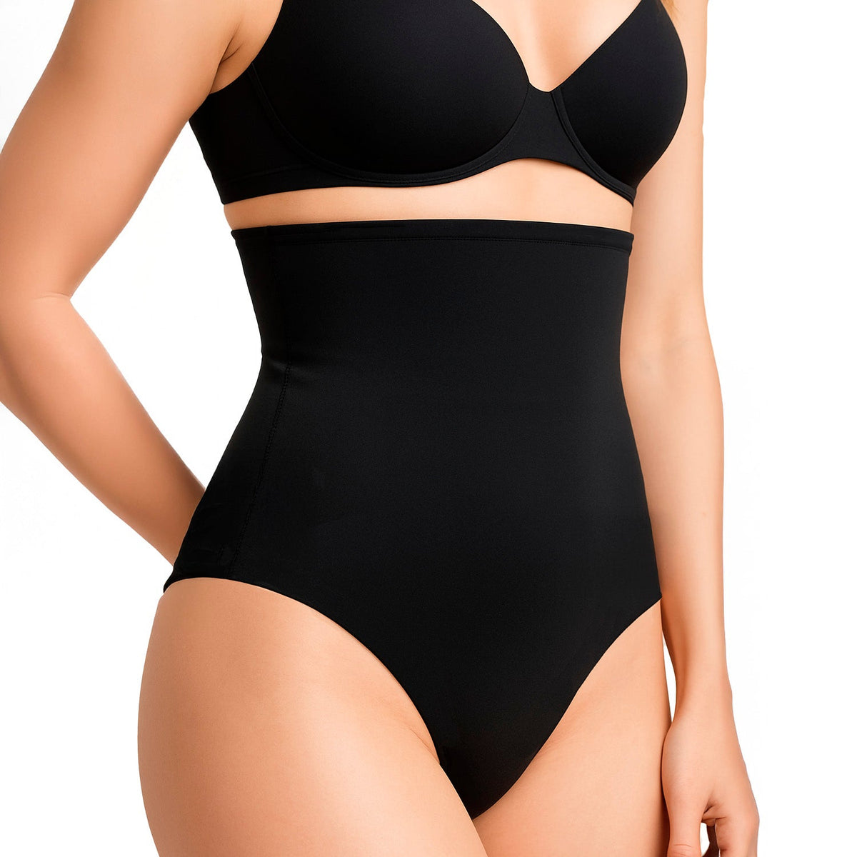 Tanga moldeadora invisible, negro