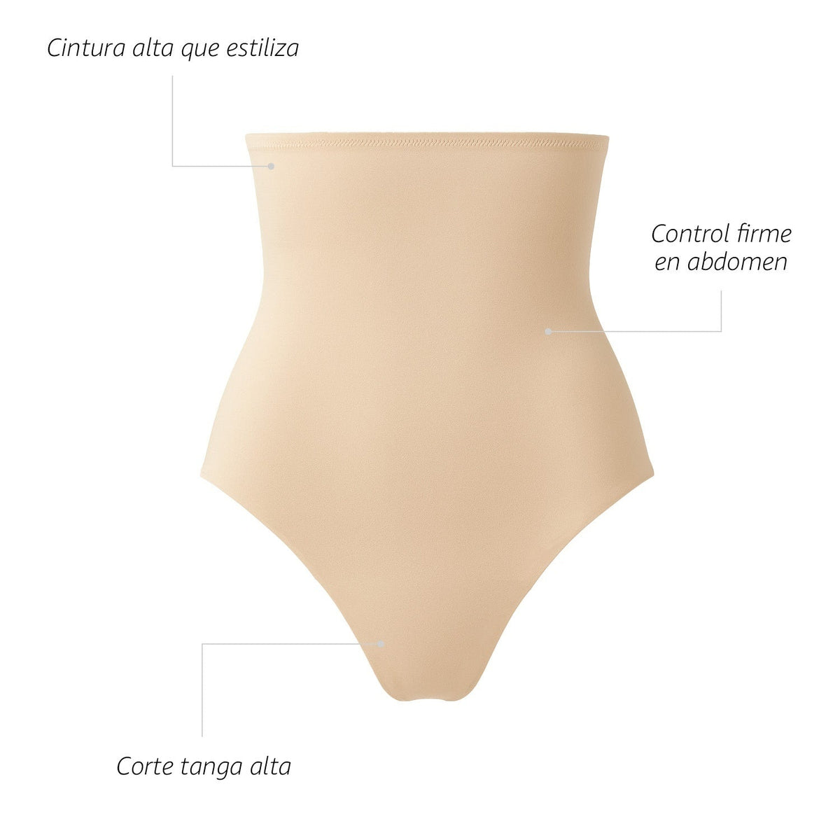 Tanga moldeadora invisible, nude, infografía, vista 6