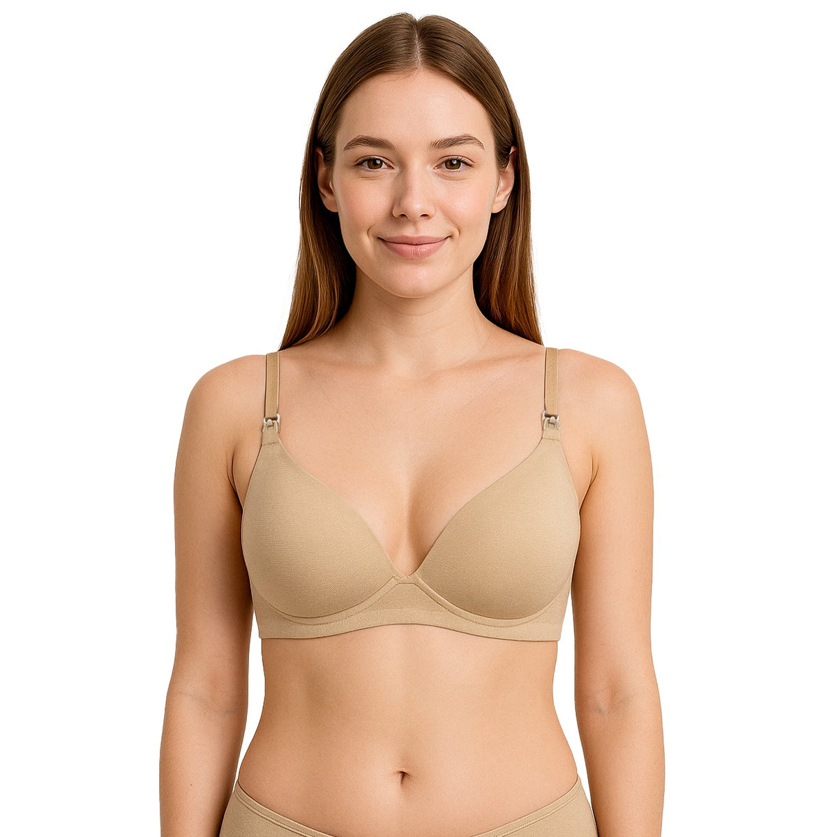 Bra de lactancia sin varillas, moka