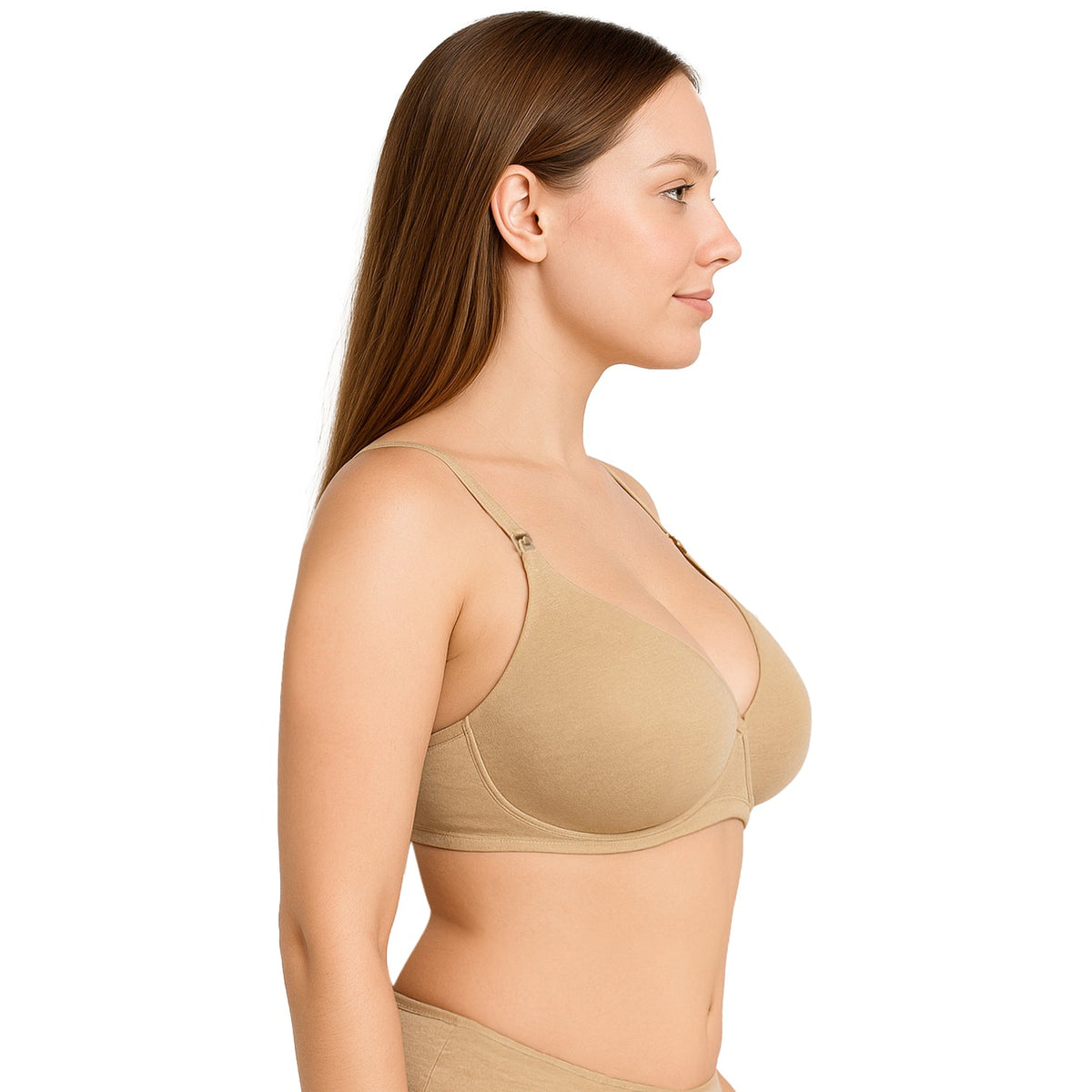 Bra de lactancia sin varillas, moka, vista 3