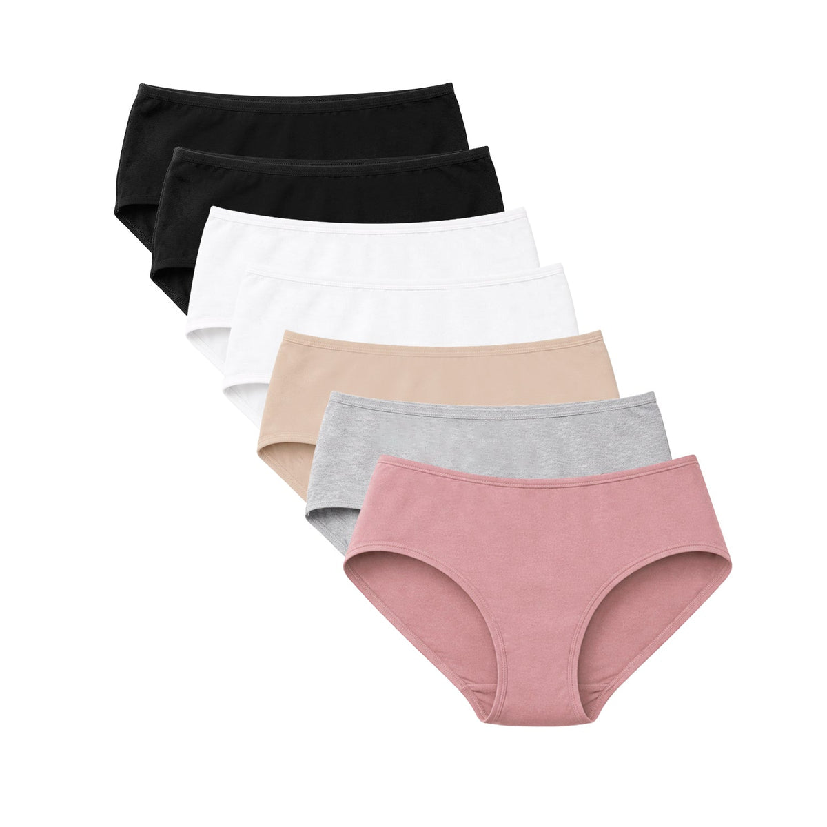 Panty de algodón cobertura completa paquete de 7, multicolor, foto del paquete, vista 7